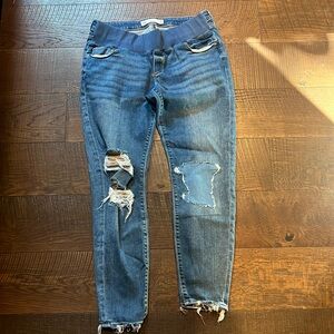 asos denim distressed maternity skinny jean